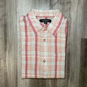 Liverpool Linen Blend Short Sleeve Button Down - Small